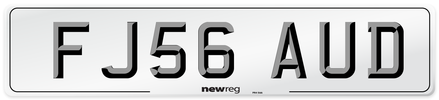 FJ56 AUD Number Plate from New Reg